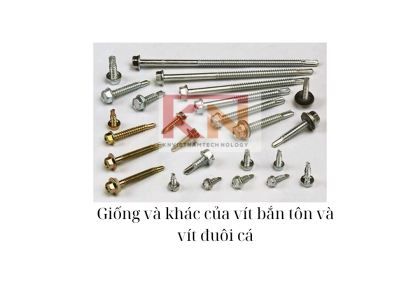 Điểm giống và khác nhau giữa vít bắn tôn sắt và vít đuôi cá
